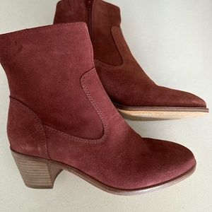 Crevo Jade Brick Red leather Bootie - 8.5